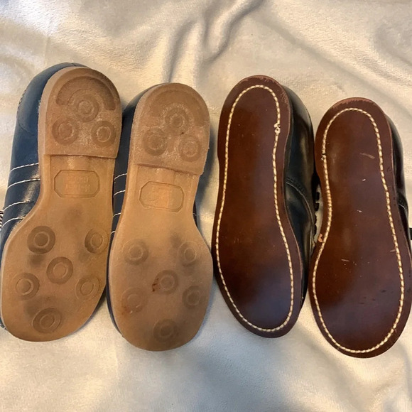 Vintage little boys shoes mother goose blue leather sneakers red goose black 6.5 - Picture 11 of 11